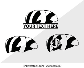 Monograma Sushi, Sushi Kawaii, Ilustración Vectorial Impresa