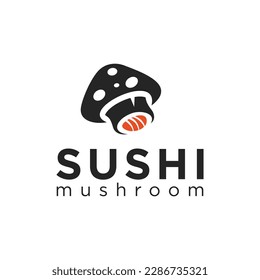 Sushi Mushroom Logo Design Simple