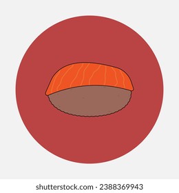 Sushi and nigiri sushi in flat style, vector design