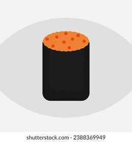 Sushi and nigiri sushi in flat style, vector design