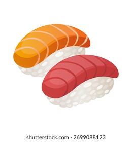 Sushi Nigiri Set. vector illustration