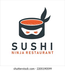 Sushi Ninja logo design inspiration for japanese restaurant.