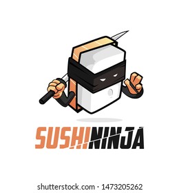 sushi ninja logo designs template