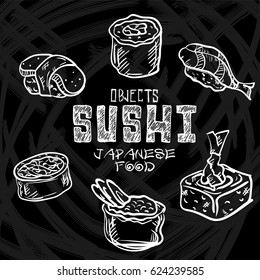 sushi objects japanese food 