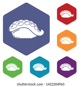 Sushi octopus icon. Simple illustration of sushi octopus vector icon for web