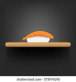 Sushi on background. Vector illustration