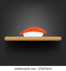 Sushi on background. Vector illustration