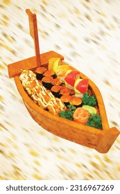 Sushi on boat delicious food Authentic sushi restaurants Sushi fusion restaurants