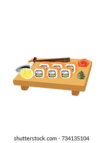 Sushi on a plate