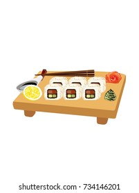 Sushi on a plate