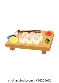 Sushi on a plate