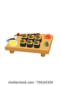 Sushi on a plate
