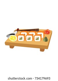 Sushi on a plate