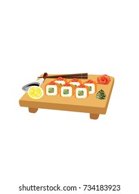 Sushi on a plate