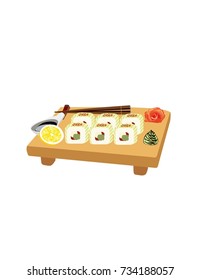 Sushi on a plate