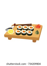 Sushi on a plate