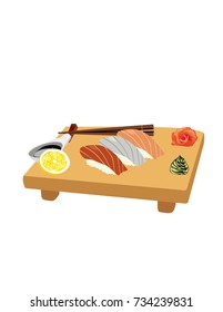 Sushi on a plate