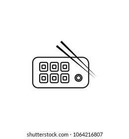 sushi on a plate icon. Element of eating for mobile concept and web apps. Thin line  icon for website design and development, app development. Premium icon on white background