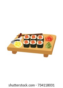 Sushi on a platter