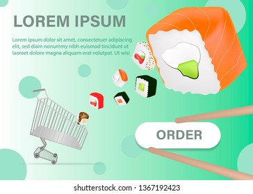 Sushi order. Online order various asian food.