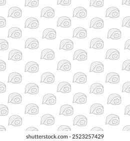 Fondo de patrón de sushi. Patrón de sushi sin costuras. Comida japonesa sin patrón. ilustración de doodle de sushi. Bolas de arroz japonés sin patrón de fondo.