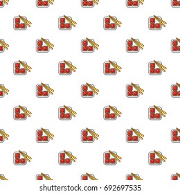 Sushi pattern in cartoon style. Seamless pattern vector illustration
