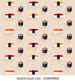 Sushi Pattern : Vector Illustration