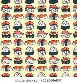 patrón de sushi para papel de pared, papel de envoltura o textura
