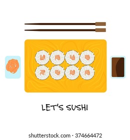 Sushi perfect composition dinner