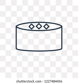 Sushi Piece vector outline icon isolated on transparent background, high quality linear Sushi Piece transparency concept can be used web and mobile