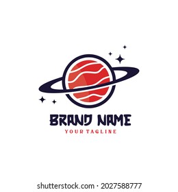 sushi planet.shishi and planet abstract combination logo.unique and creative sushi planet vector illustration
