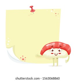 sushi with red fish vector illustration