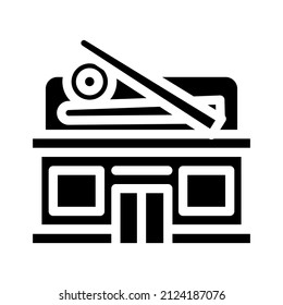 sushi restaurant glyph icon vector. sushi restaurant sign. isolated contour symbol black illustration
