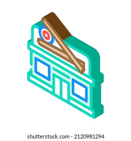 sushi restaurant isometric icon vector. sushi restaurant sign. isolated symbol illustration