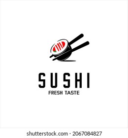 sushi restaurant logo illustration vector