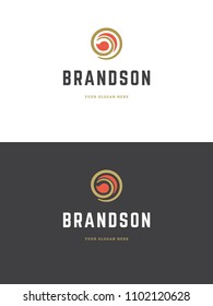 Sushi restaurant logo template vector illustration. Japanese food, roll silhouette.