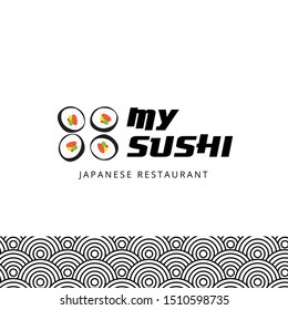 Sushi restaurant, vector logo - icon