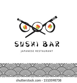 Sushi restaurant, vector logo - icon