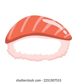 sushi rice fish icon isolated