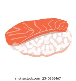 Sushi rice icon cartoon vector. Roll food. Tuna maki