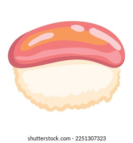 sushi rice with meat icon isolated