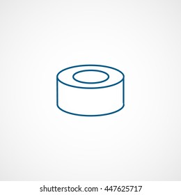 Sushi Roll Blue Line Icon On White Background