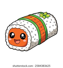 sushi roll cartoon Adobe Illustrator Artwork