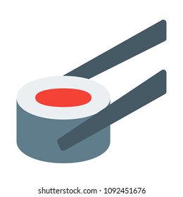 Sushi Roll and Chopsticks