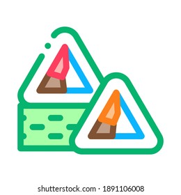 sushi roll delicious dish icon vector. sushi roll delicious dish sign. color symbol illustration