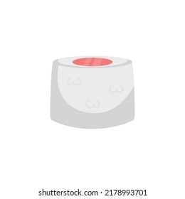 sushi roll design over white
