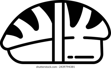 Sushi Roll glyph and line vector illustration