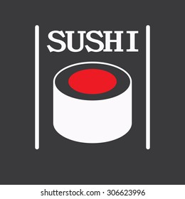 Sushi roll icon isolated on background.Sushi Vector illustration. Sushi icon.  Roll icon.  Roll Vector illustration. Sushi logo.Roll logo.