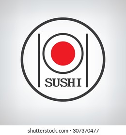 Sushi roll icon isolated on background. Vector illustration
