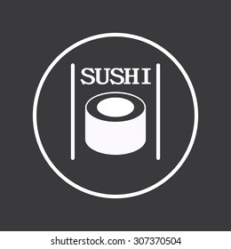 Sushi roll icon isolated on background. Vector illustration